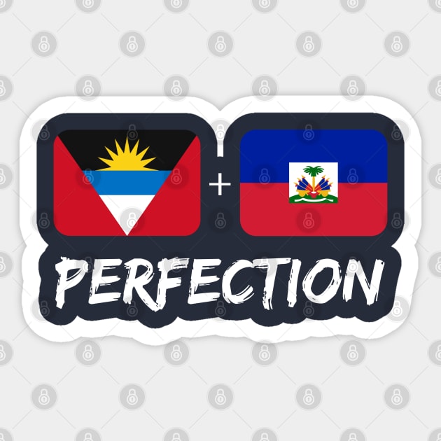 Antiguan Plus Haitian Perfect Mix Flag Heritage Gift Sticker by Just Rep It!!